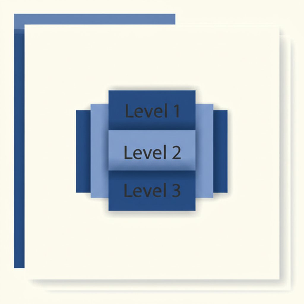 abstract representation of apa's hierarchical heading structure for academic papers