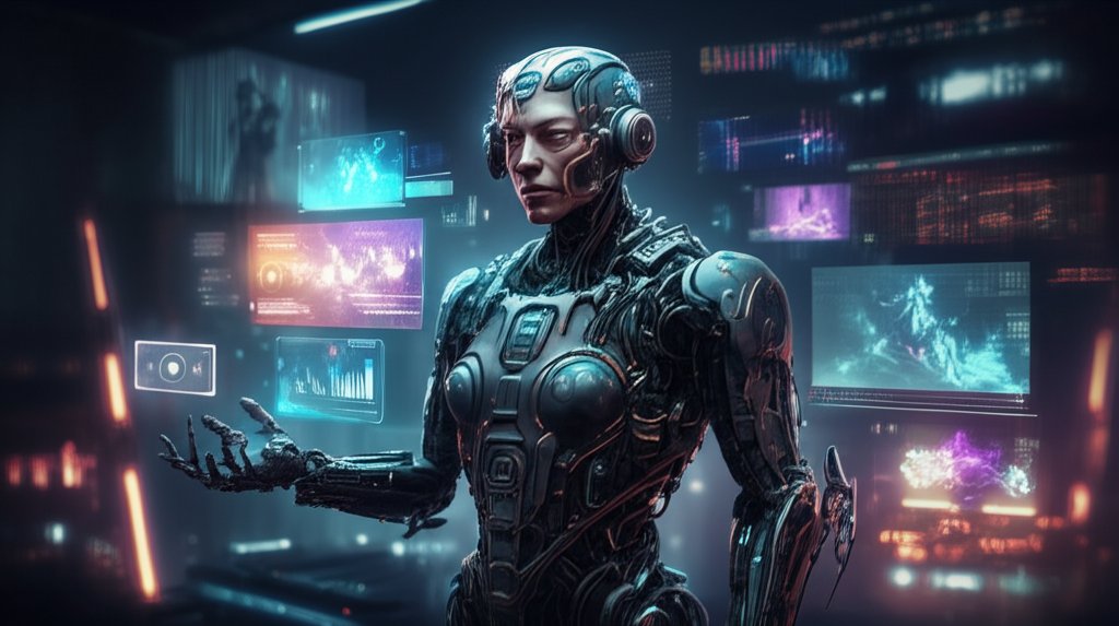 illustration of ai powered tools automating video editing and production