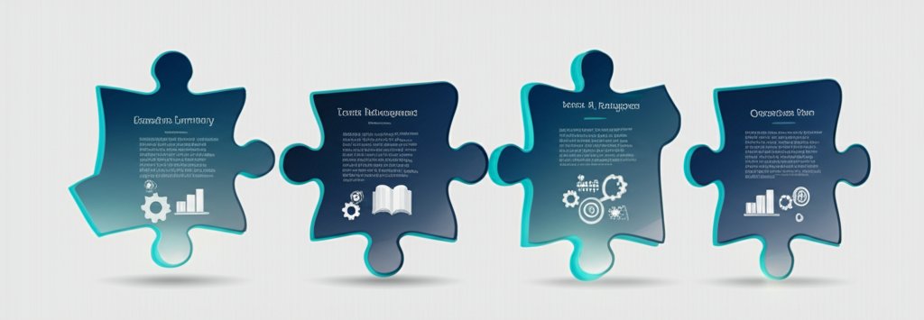 key components of a business plan fitting together logically