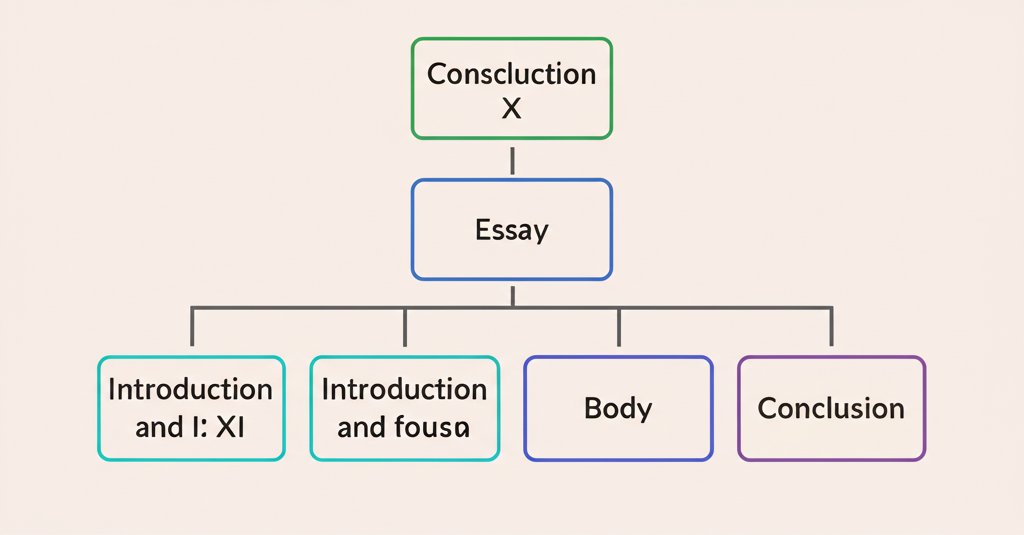 visual structure of a standard essay outline