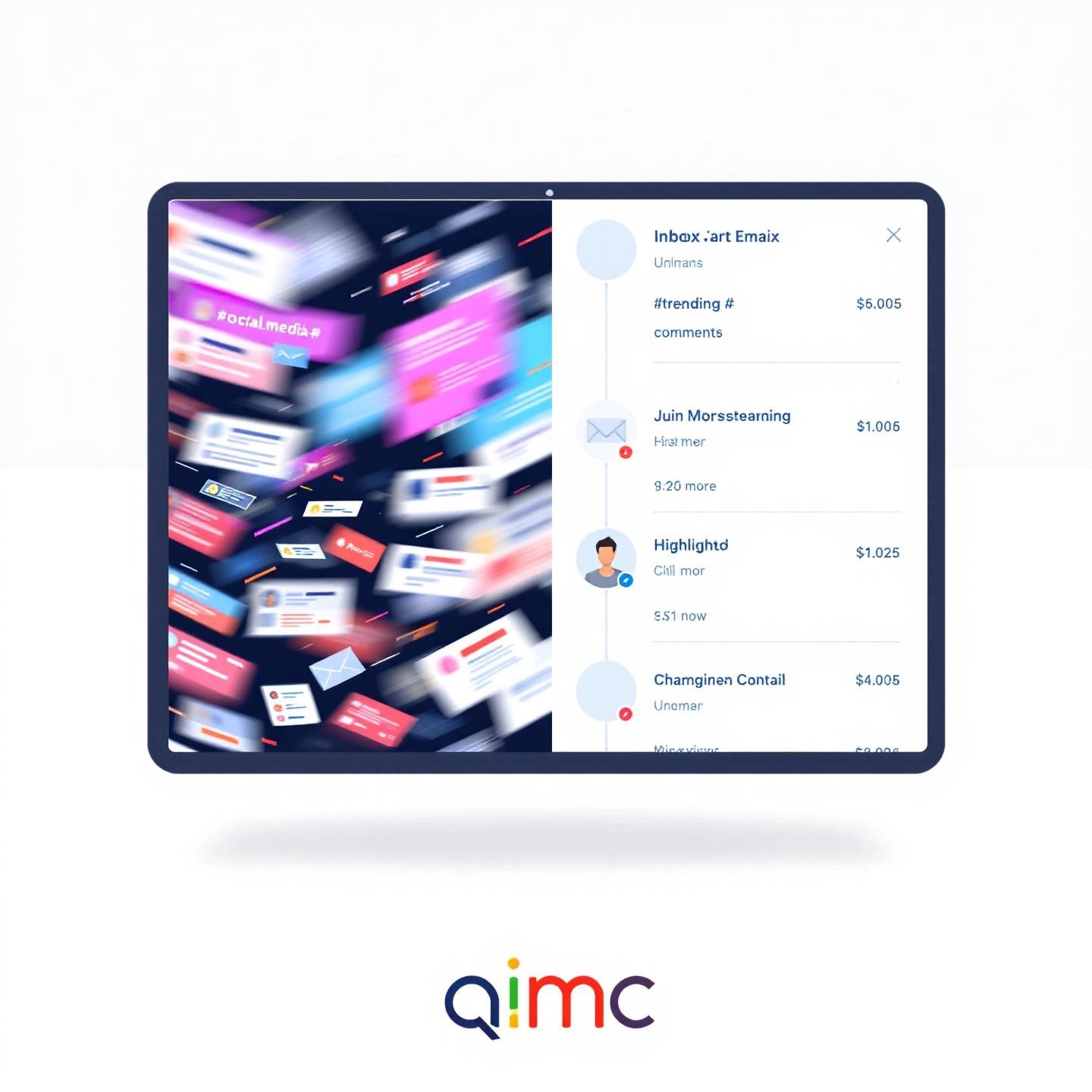 contrasting the fleeting nature of social feeds with the lasting impact of email distribution