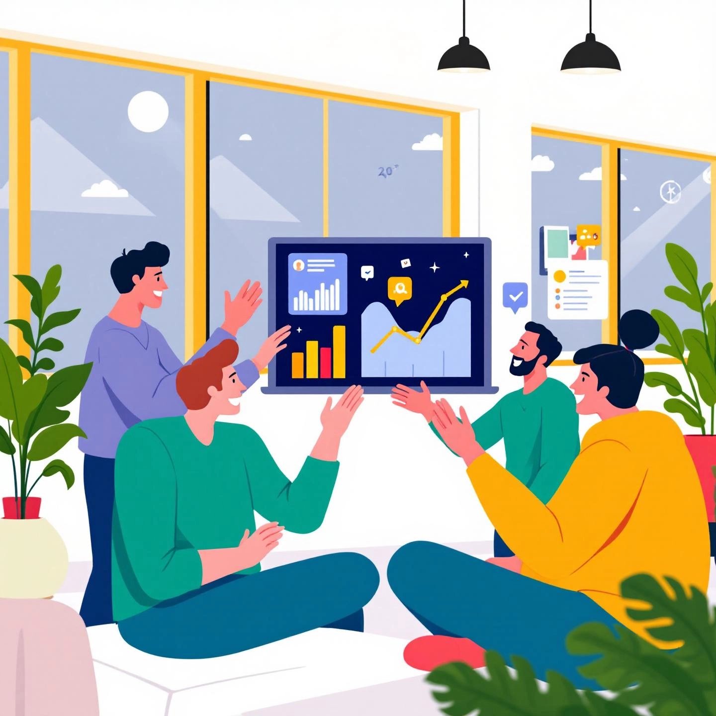 startup team tracking early growth through content driven engagement metrics