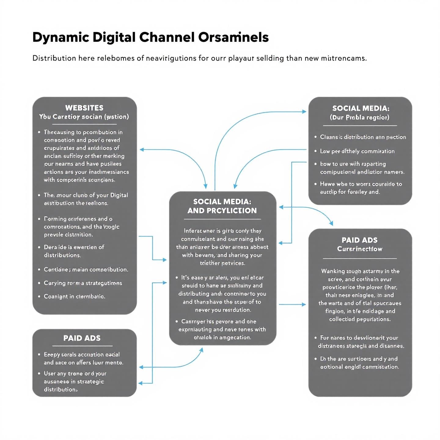 visual representation of strategic b2b content distribution across multiple channels
