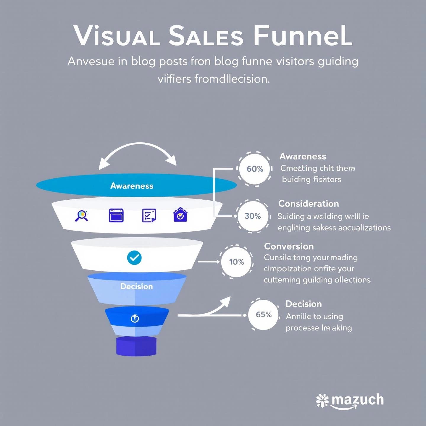 a blog guiding readers through each stage of the sales funnel