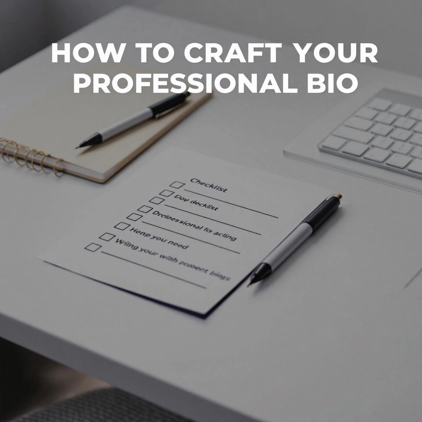 a checklist highlighting the core elements of a strong professional bio