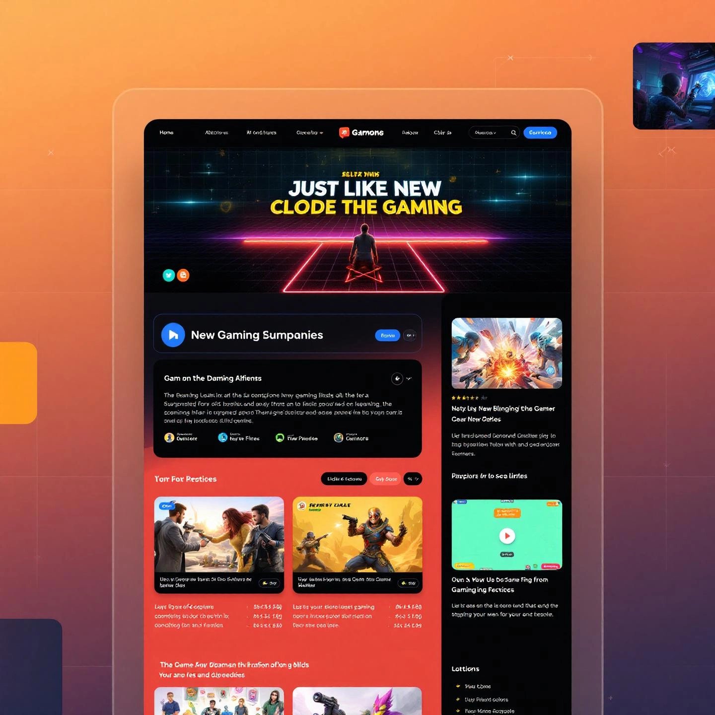 a gaming blog layout combining text and visuals to boost engagement