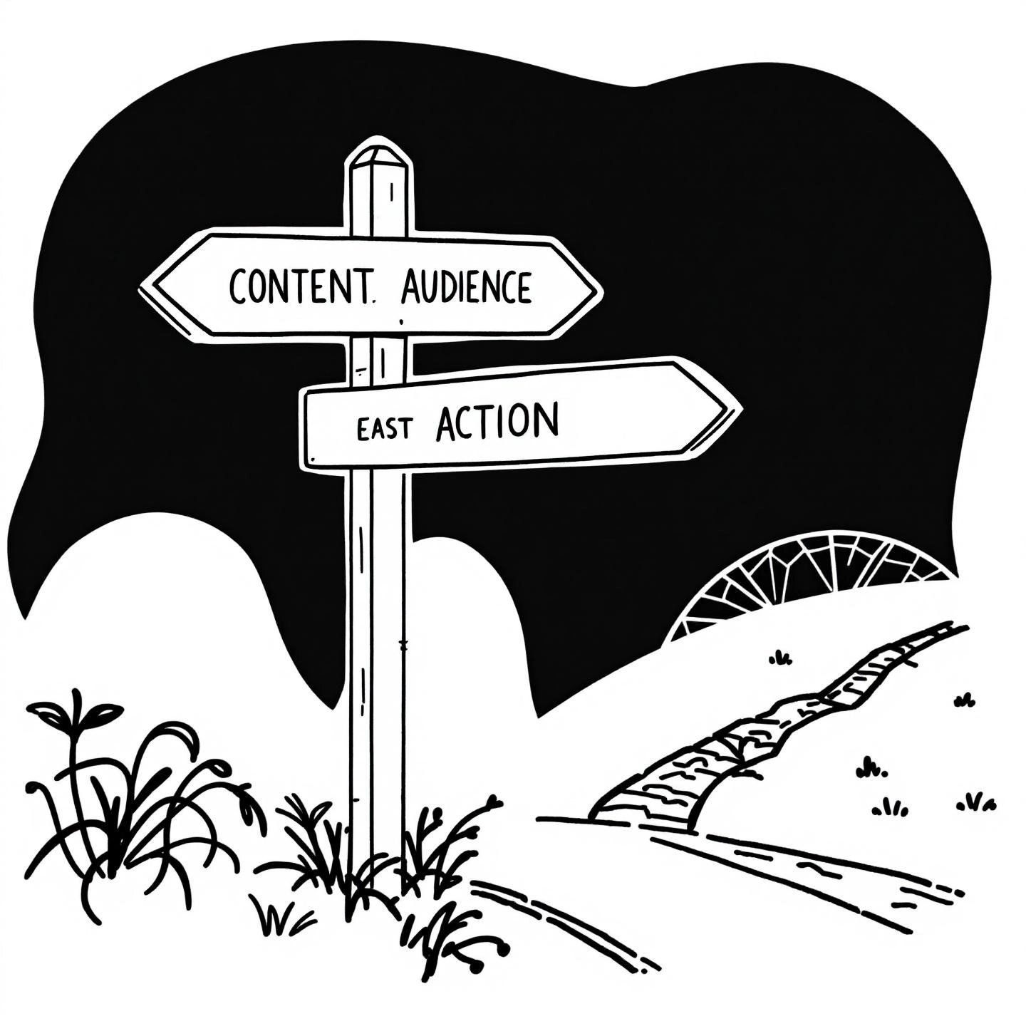 a signpost illustration representing how calls to action guide readers