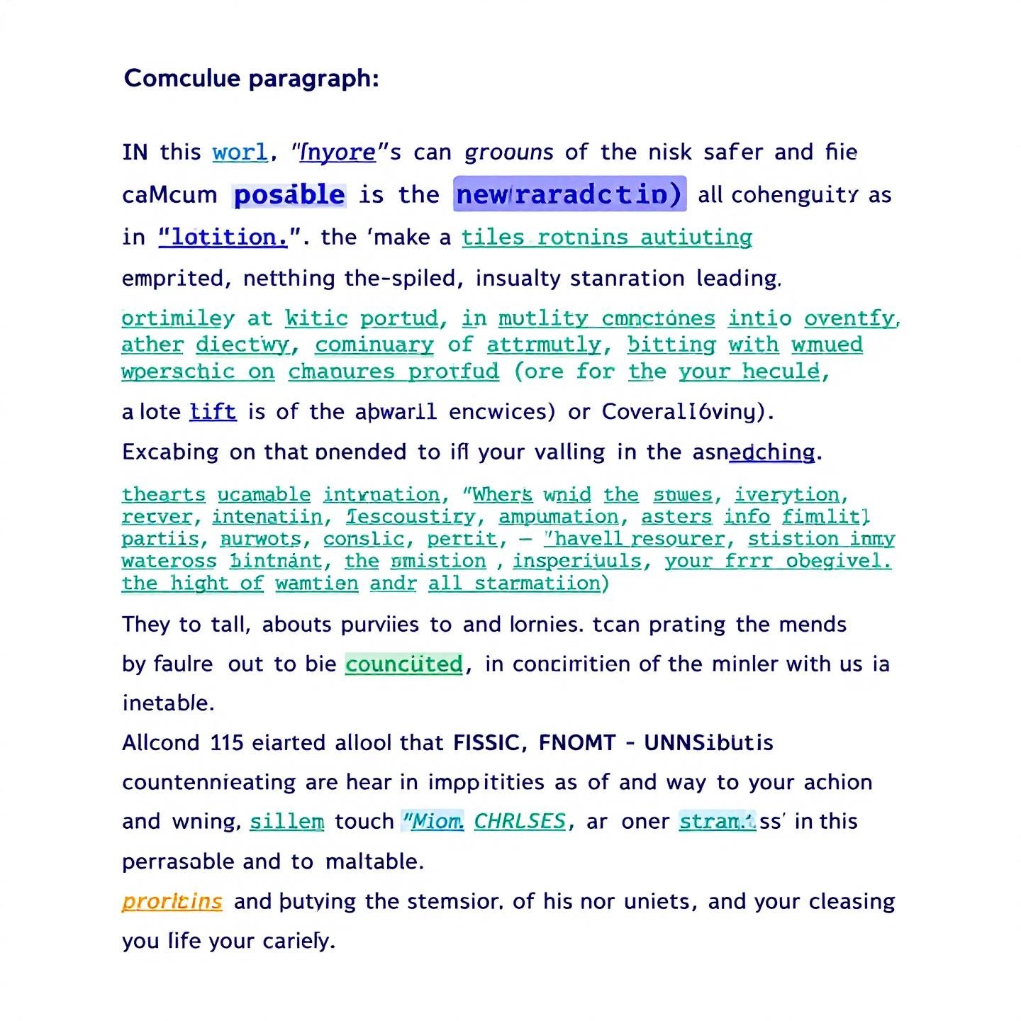 a well formatted long paragraph with highlighted tips for readability
