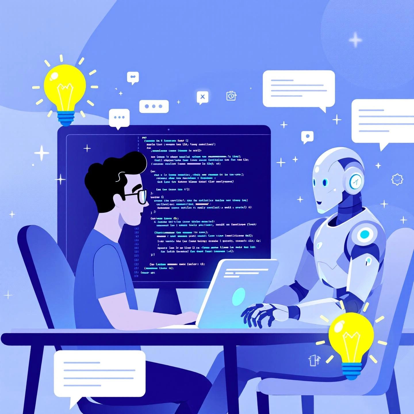 ai and human teamwork accelerating blog content creation