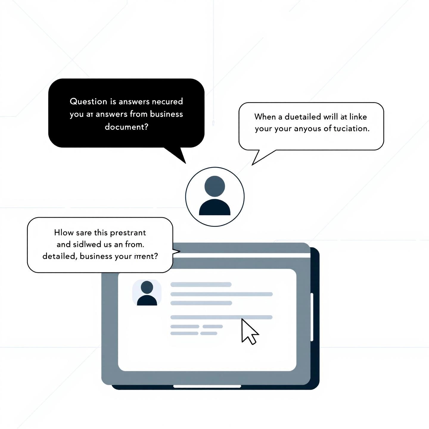 ai generating structured q and a content from business materials