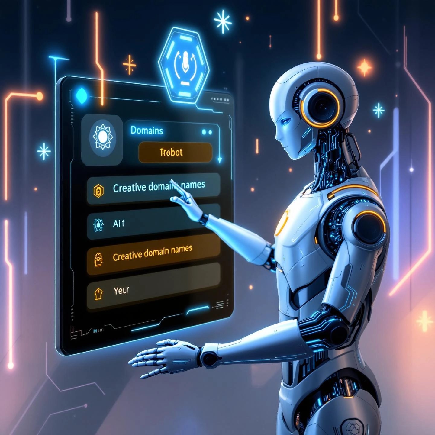 ai powered tool suggesting unique domain names for online businesses