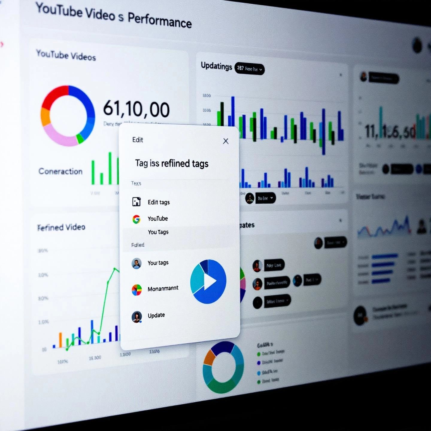analytics dashboard for evaluating and refining youtube video tags