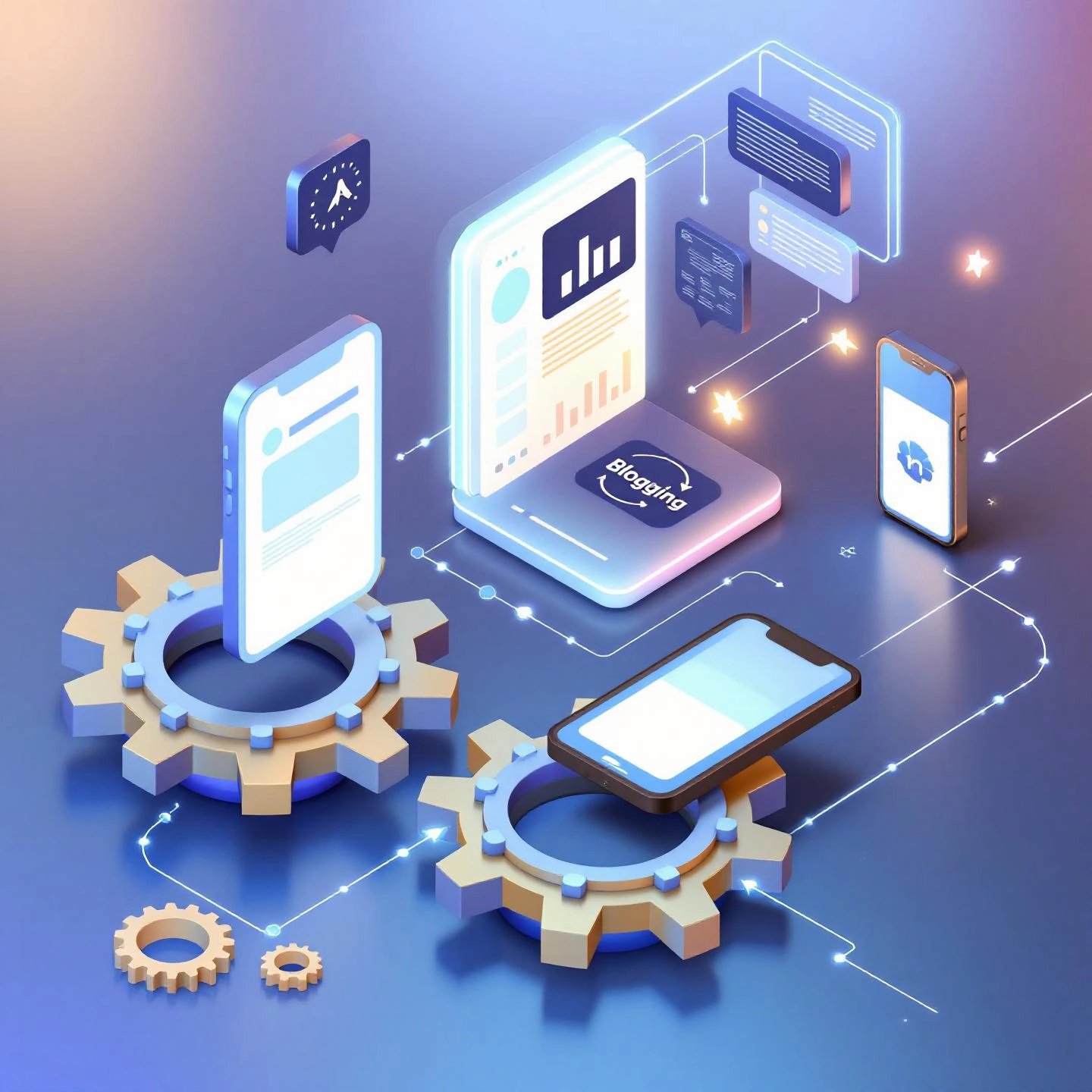 automated workflow connecting blogging tools for efficiency
