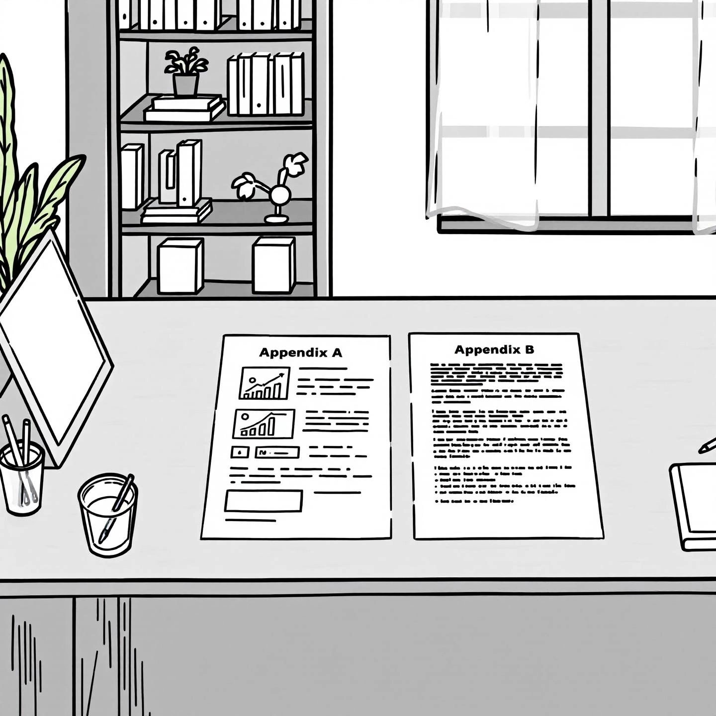 business and legal documents with appendices for supporting evidence and details