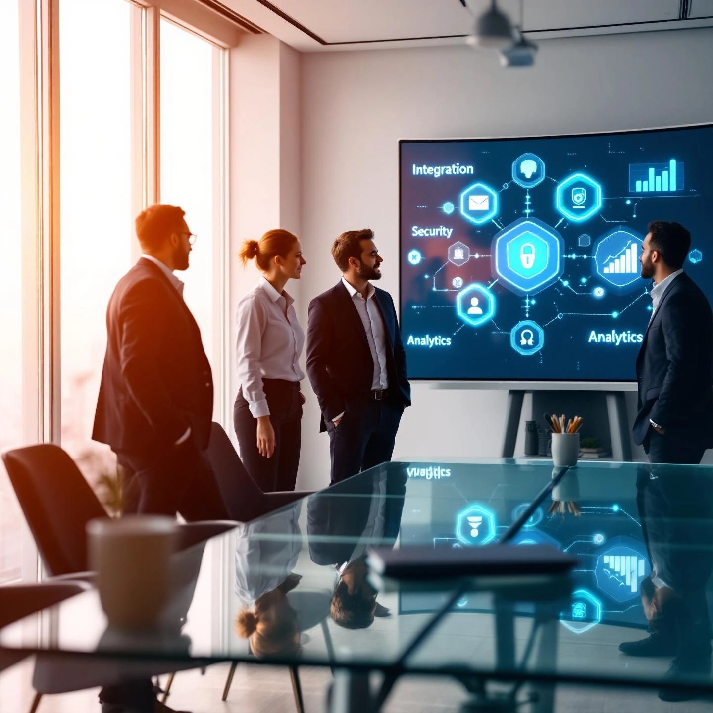 business team evaluating ai tools for productivity and integration