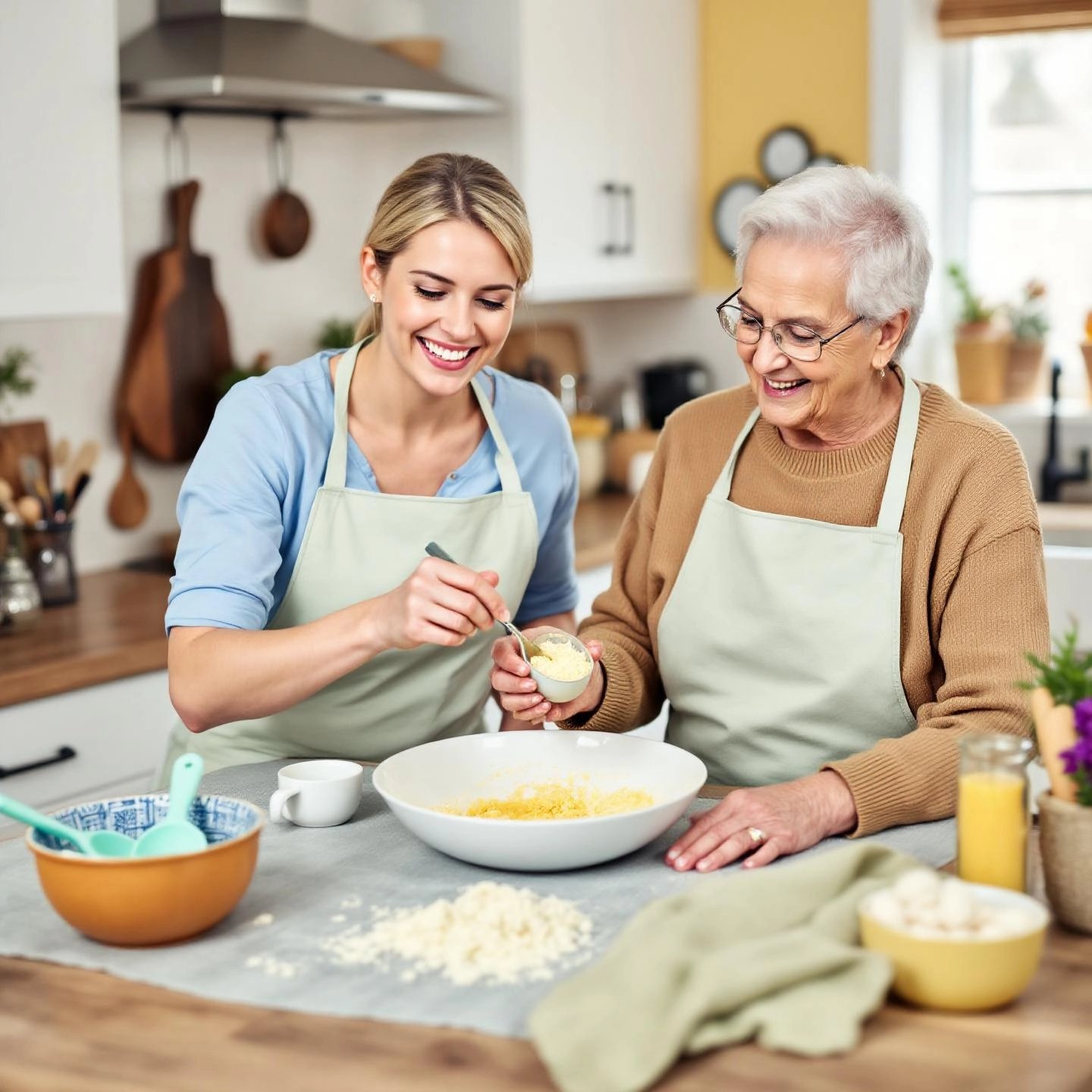 caregiver sharing hobbies to foster meaningful connections