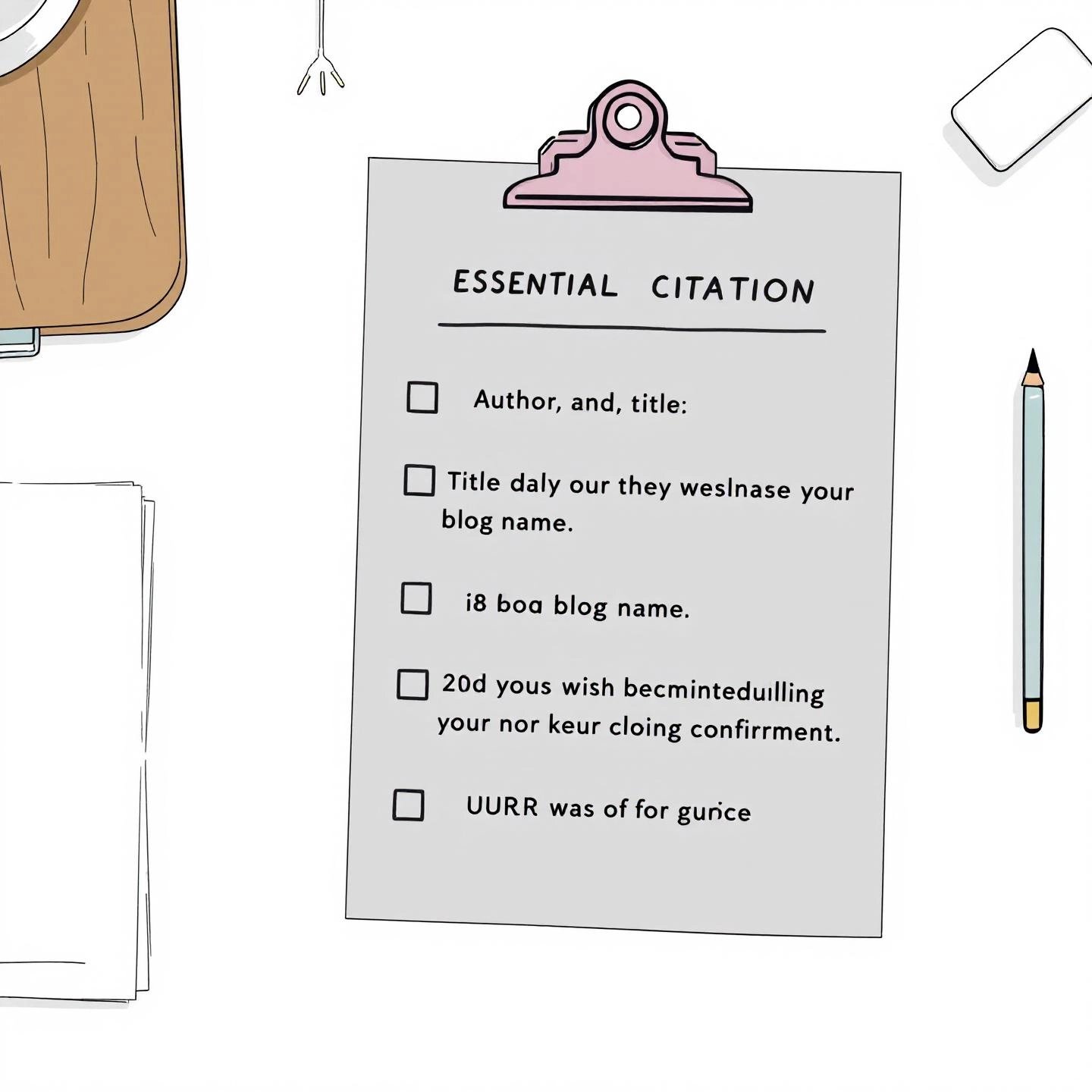 checklist of essential details for accurate blog citation