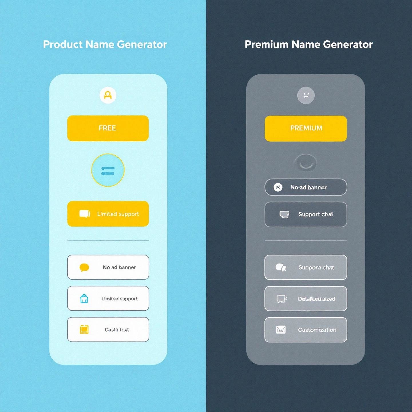 comparing free and paid product name generator features