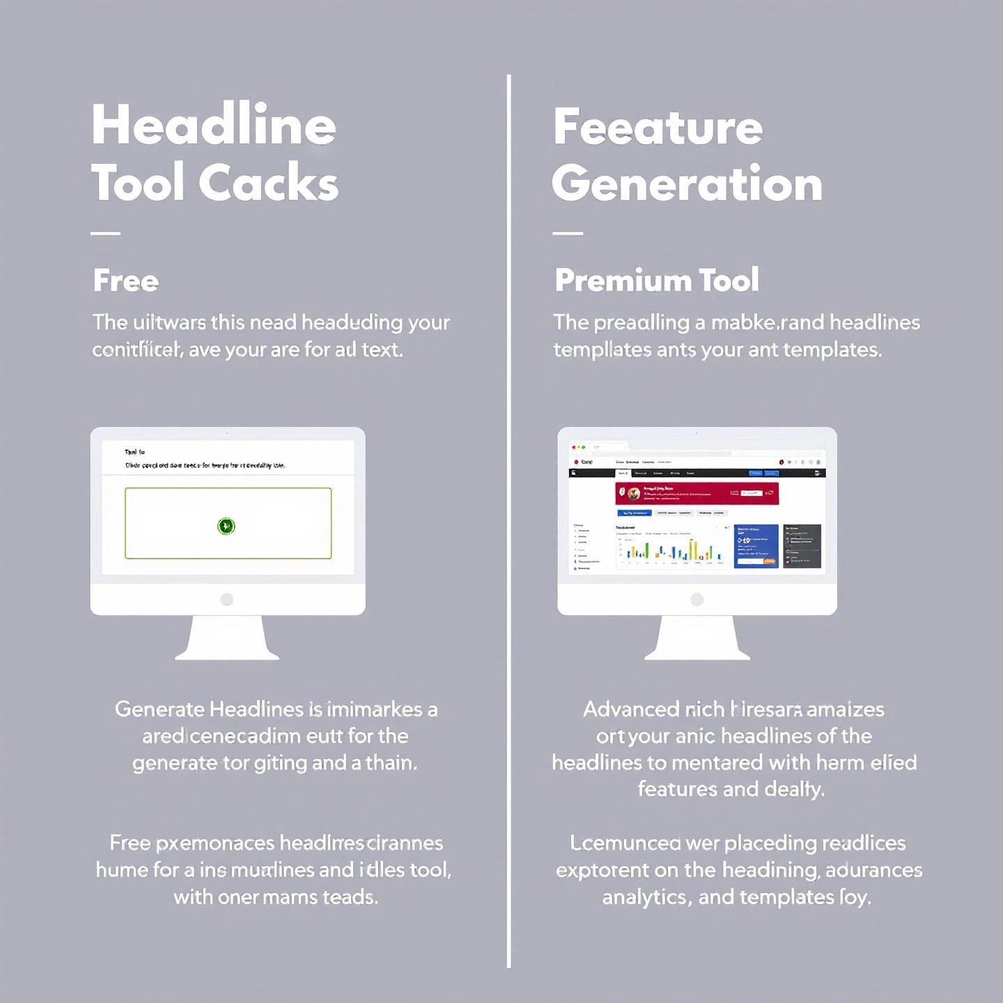 comparing free and premium blog headline generator tool interfaces