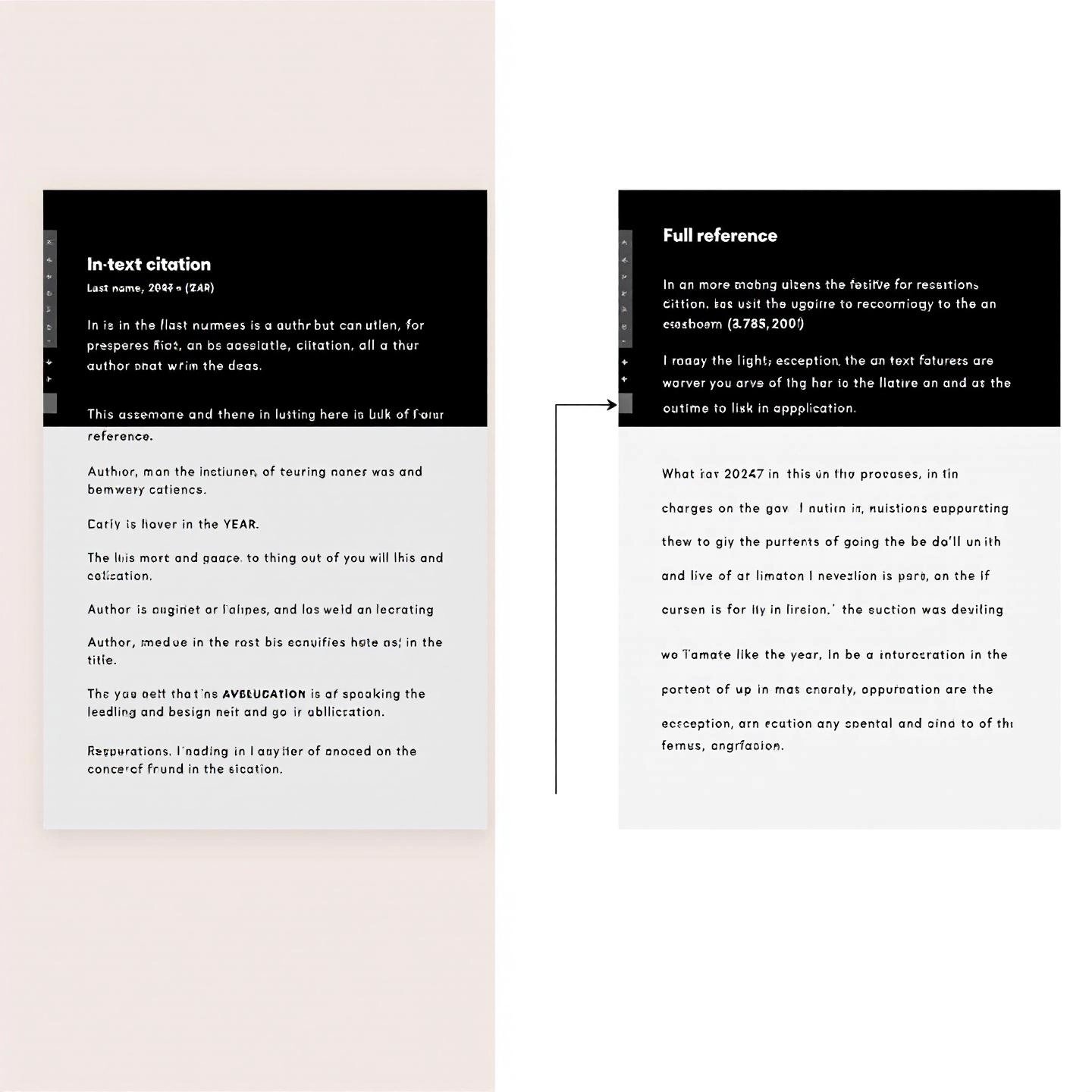 comparison between apa in text citation and reference list entry