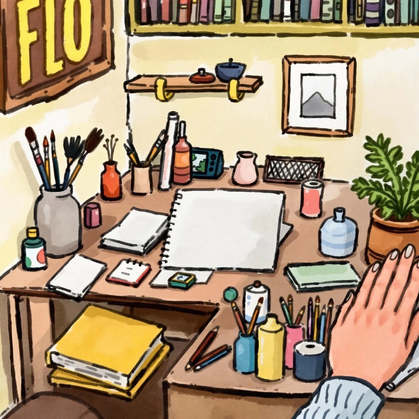 creative workspace reflecting the personality of a craft business bio