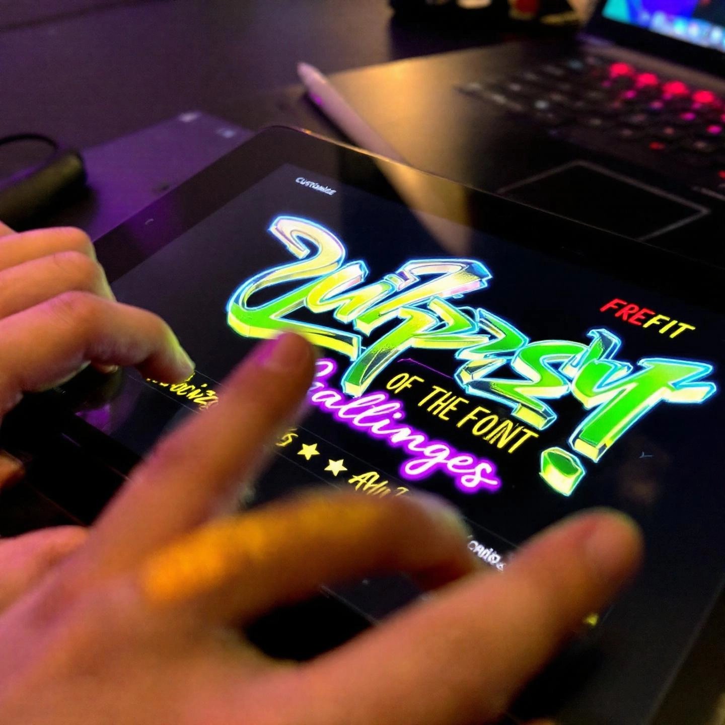 customizing graffiti letters with digital font generators