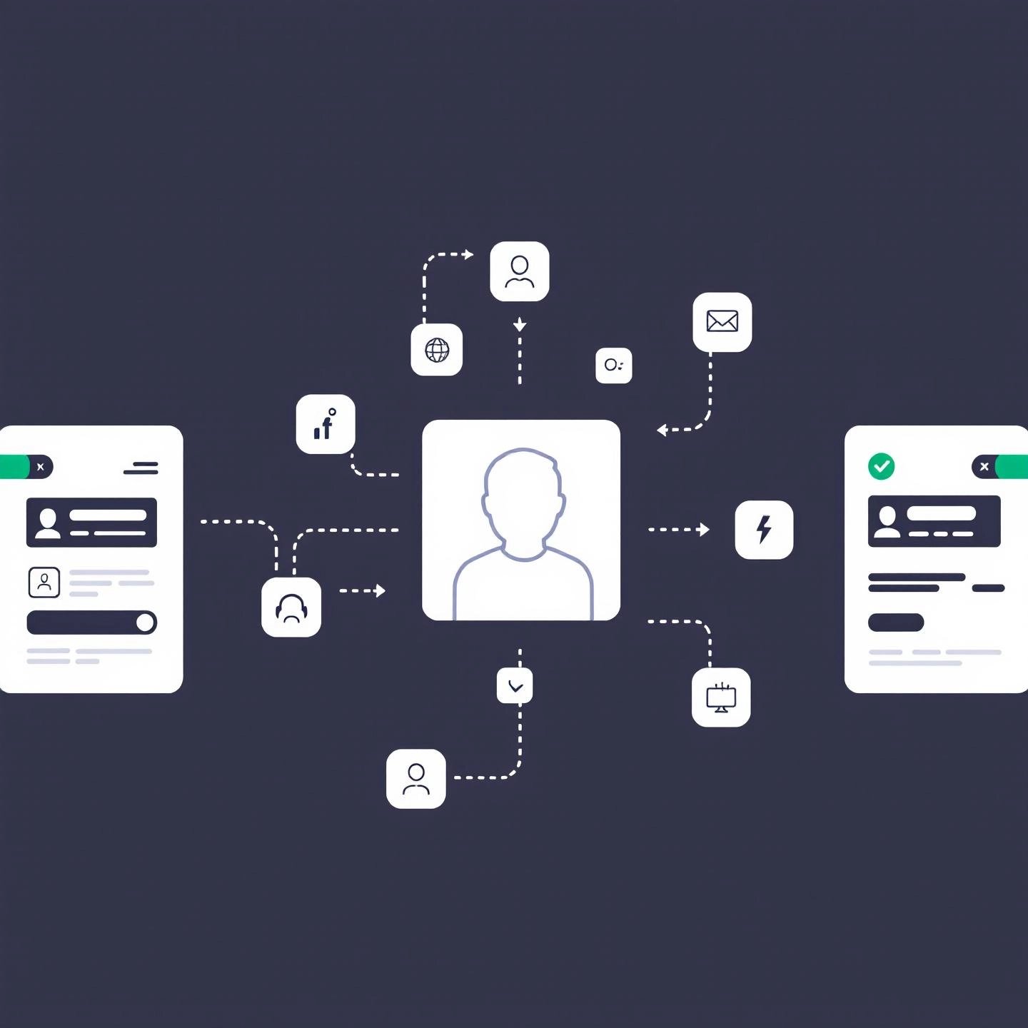 diagram showing diverse backlinks connecting to a central website