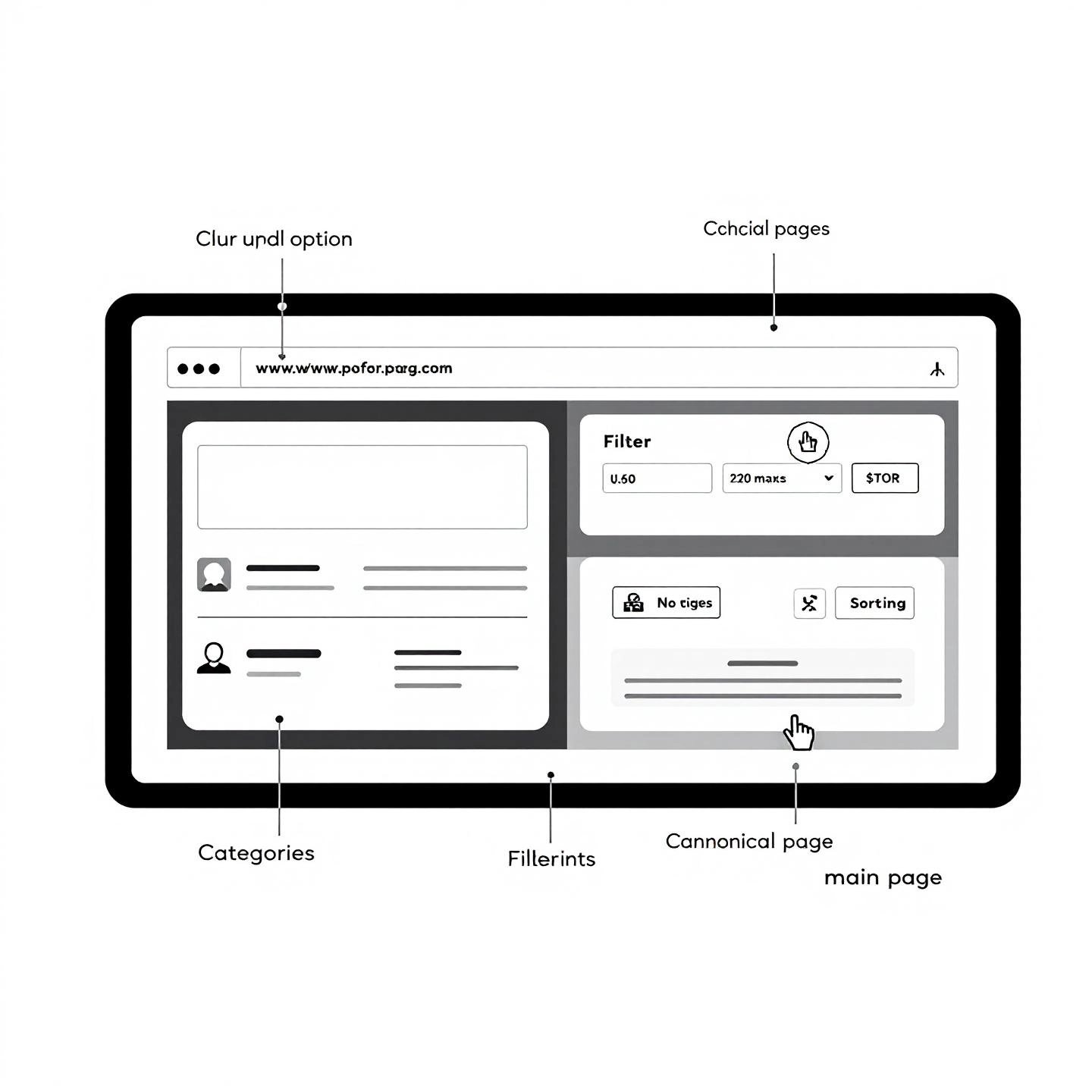 e commerce filter variations consolidated under a single canonical page
