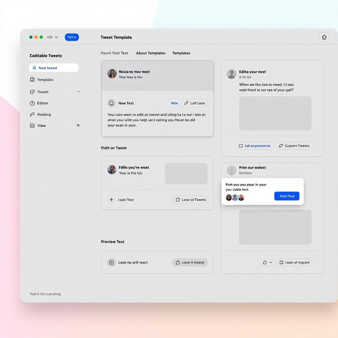 editable tweet templates for consistent and fast content creation