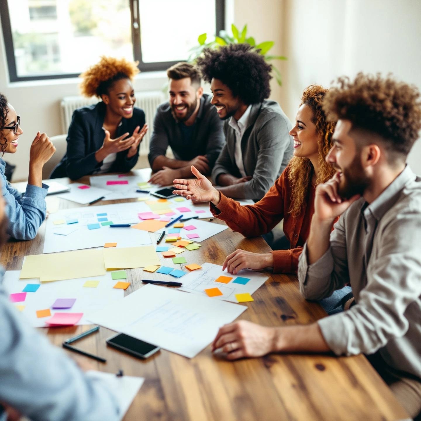 entrepreneurs collaborate using brainstorming and mind mapping to spark business ideas