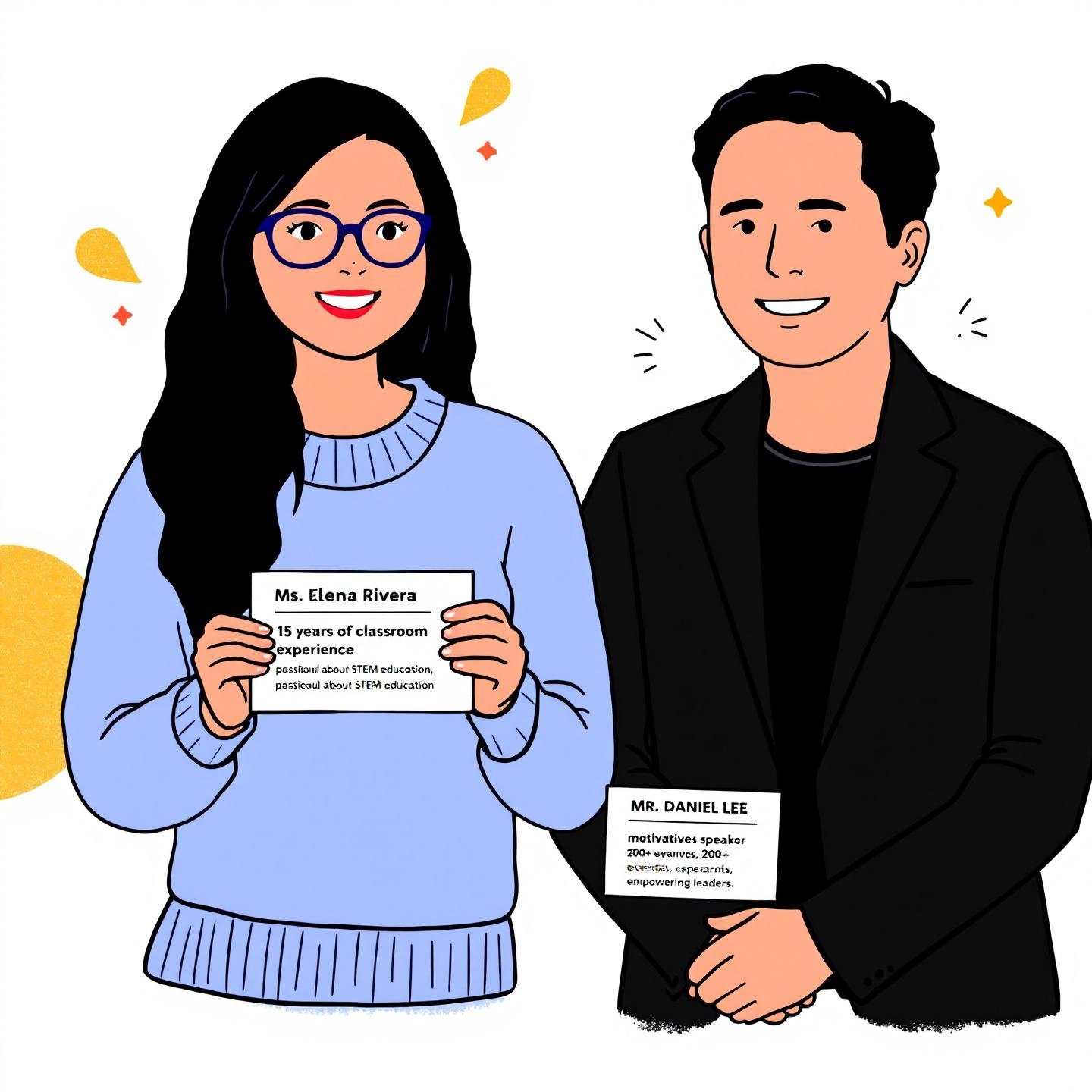 examples of tailored bios for teachers and speakers