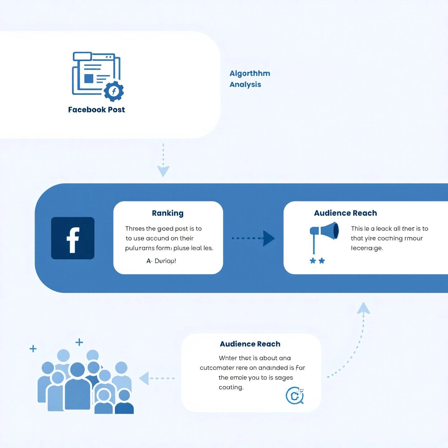 flowchart showing how facebook tags help posts reach wider audiences
