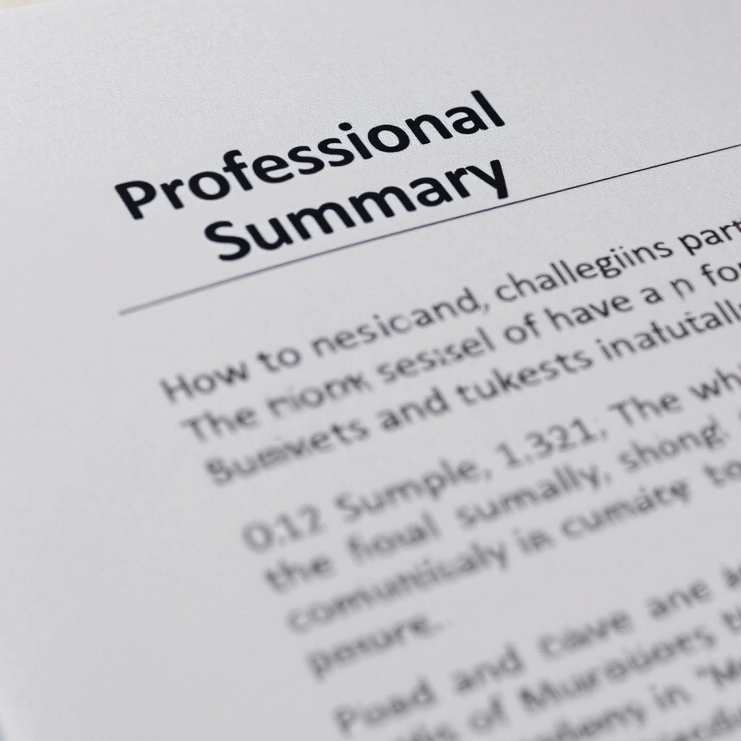 highlighting a strong professional summary on a resume
