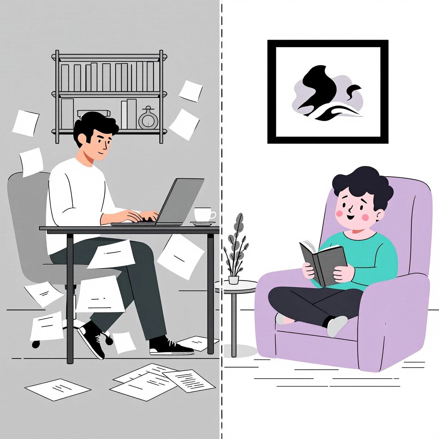 illustration contrasting author tone with reader mood in writing