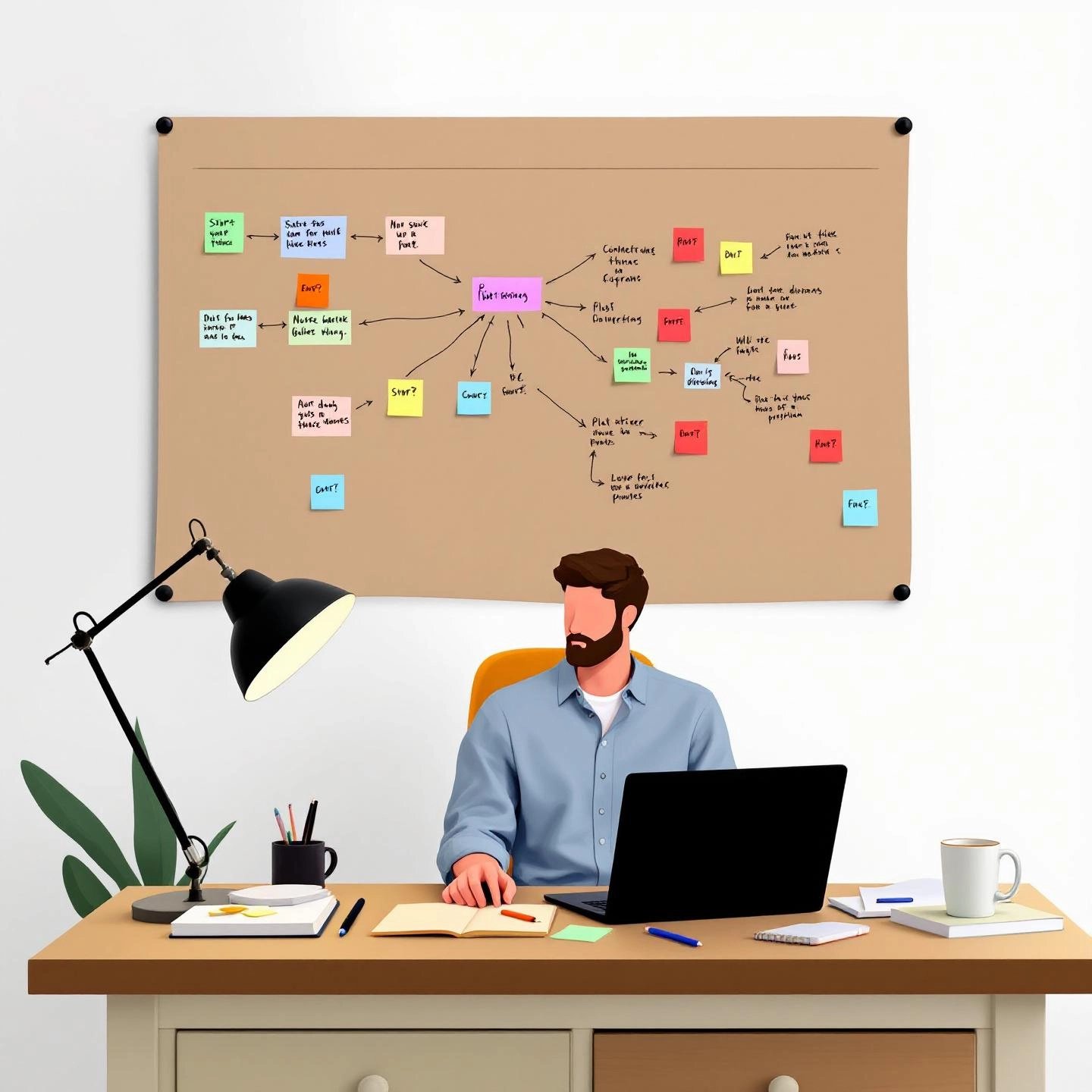 illustration of using graphic organizers to plan narrative structure