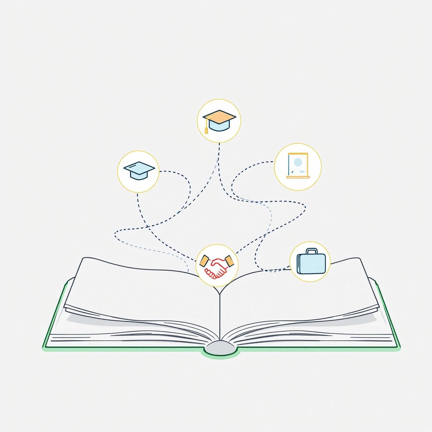 illustration showing the core elements that make up a biography