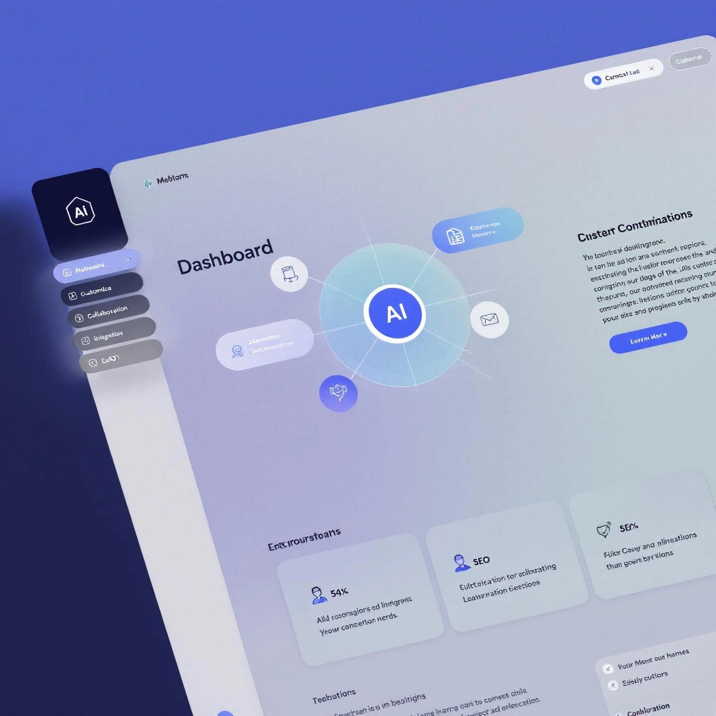key features of a high quality ai text expander highlighted in a dashboard layout