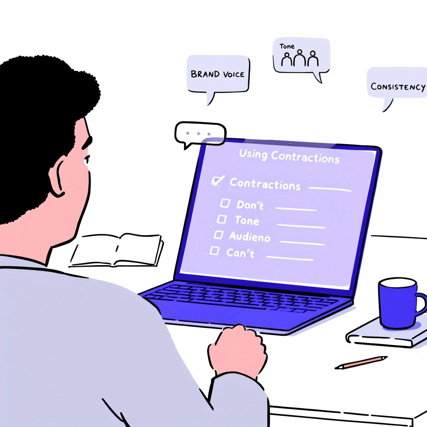 making strategic choices about contractions for brand voice and audience