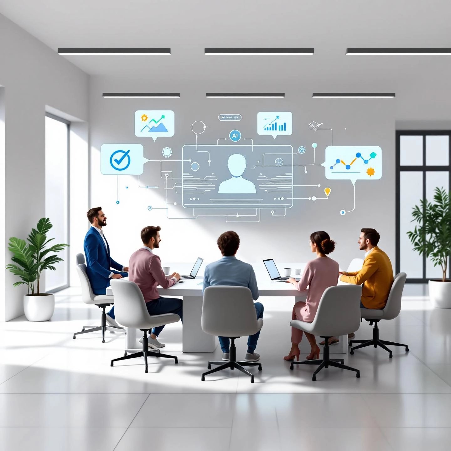 marketing team using ai writing assistant for efficient content collaboration