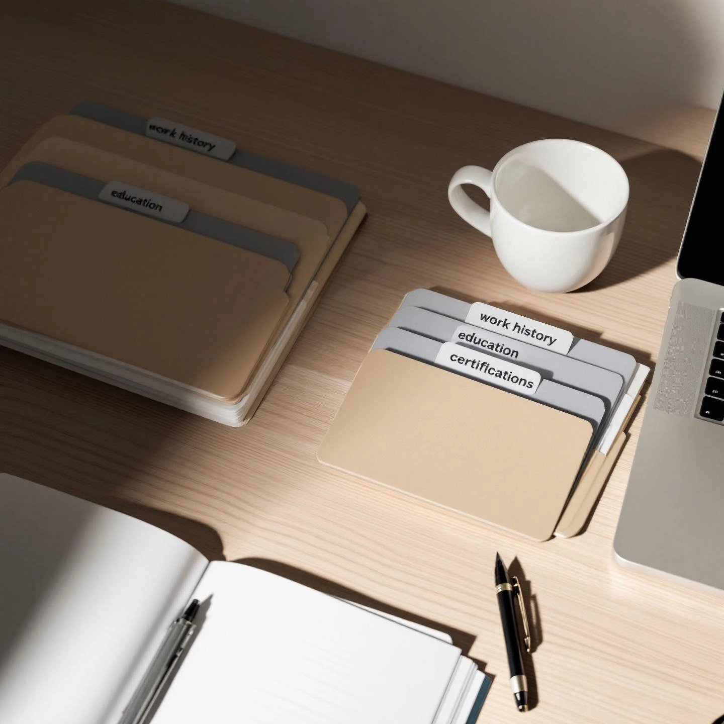 organizing professional information before writing a resume