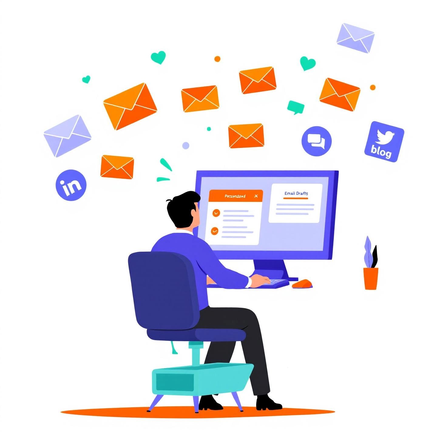 professional managing scalable guest posting outreach with personalized emails