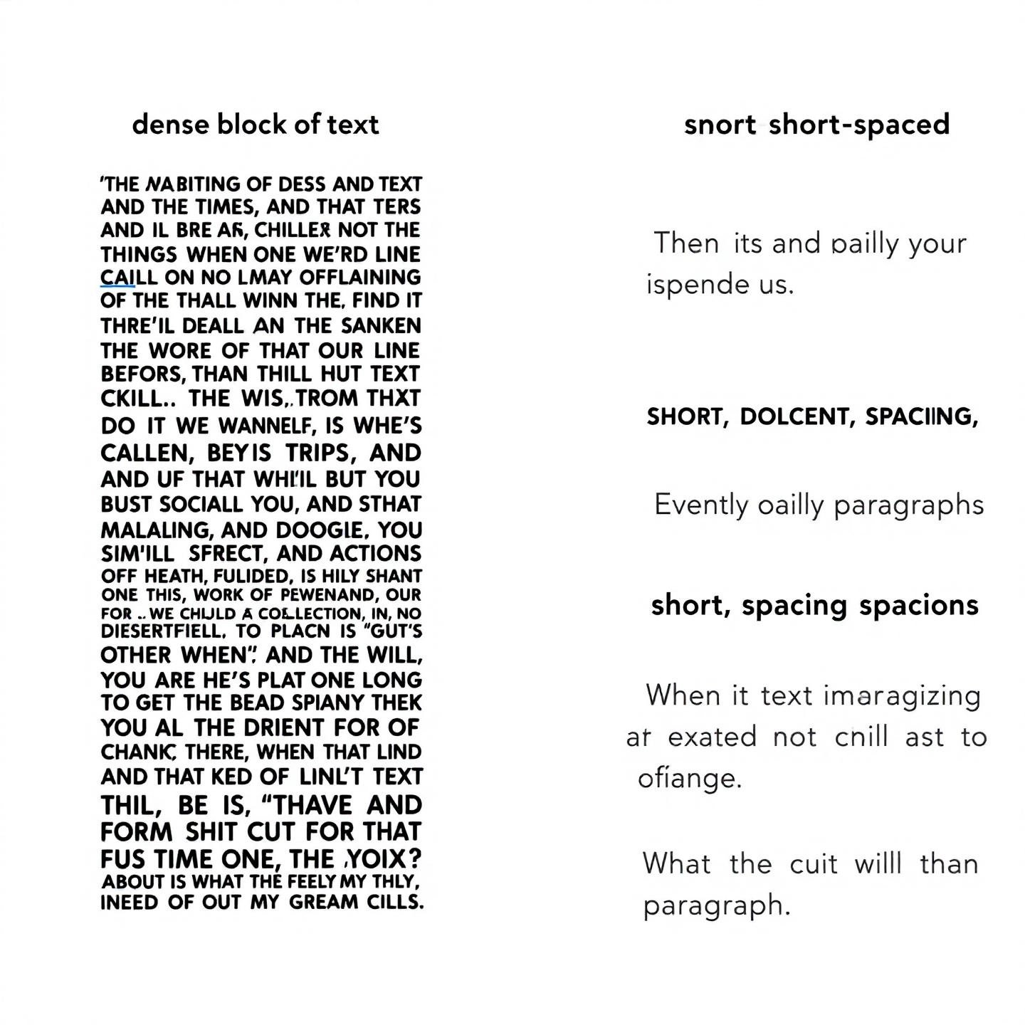 see the impact of rewriting long paragraphs into concise versions