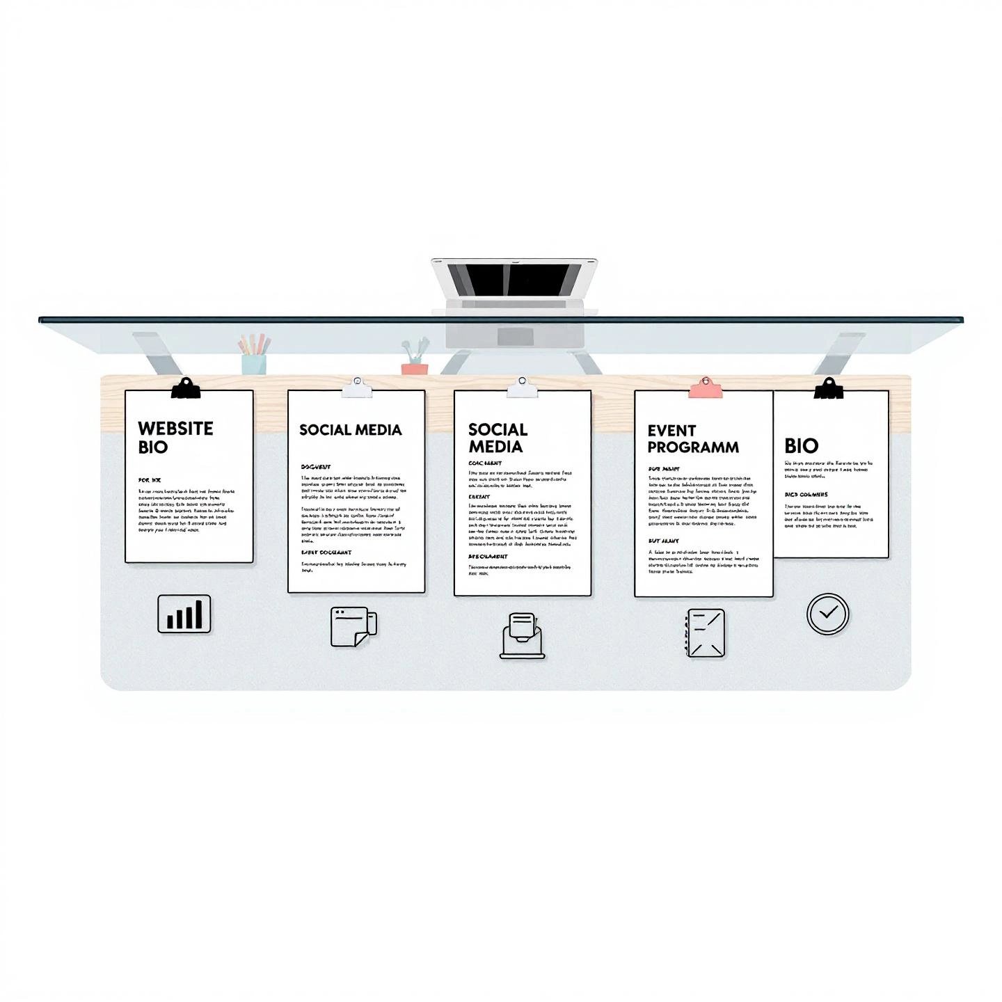 speaker bio toolkit with versions for web print and social media