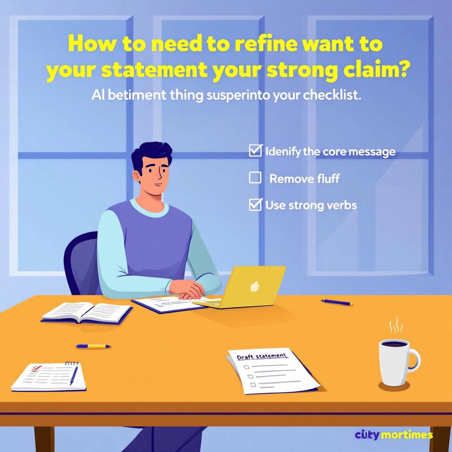 step by step visual of crafting a persuasive claim for a blog post