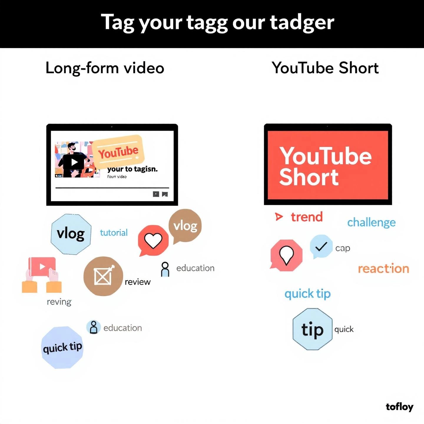 tagging strategies differ for long form youtube videos and shorts