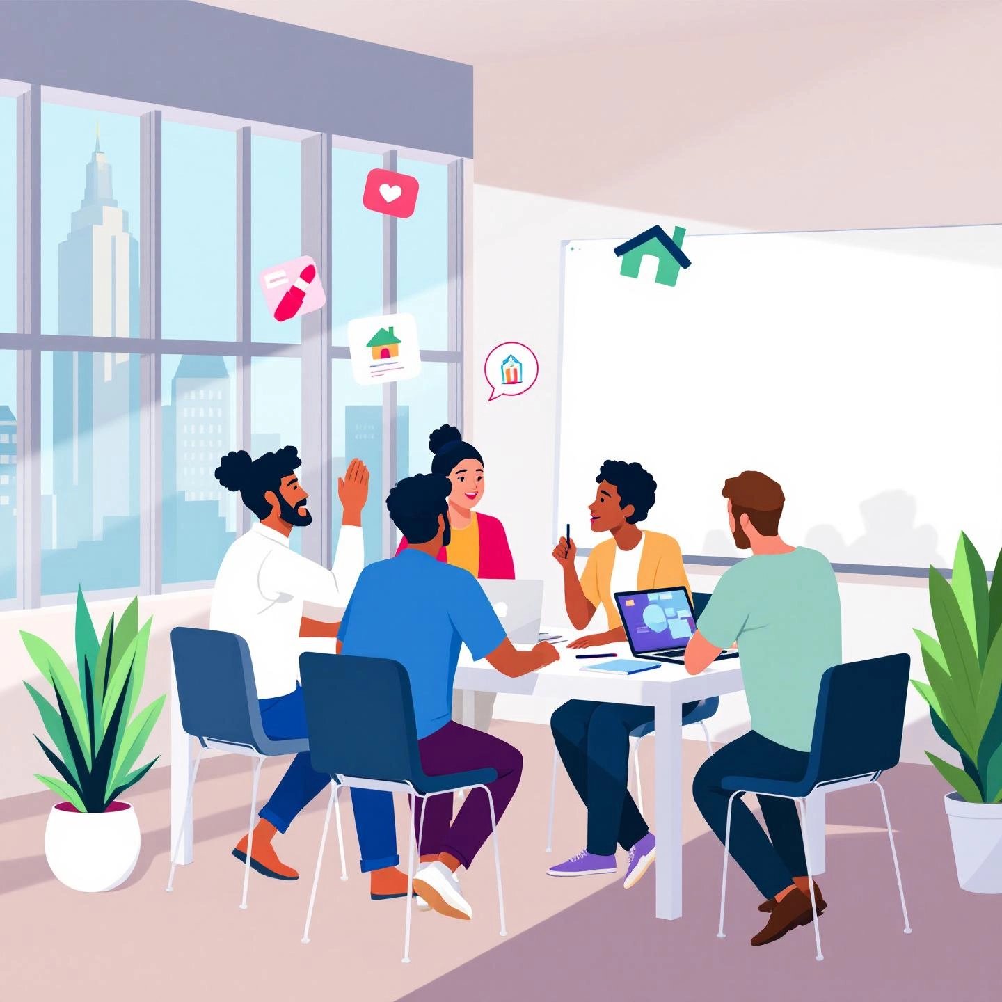 team brainstorming niche blog names for targeted audiences