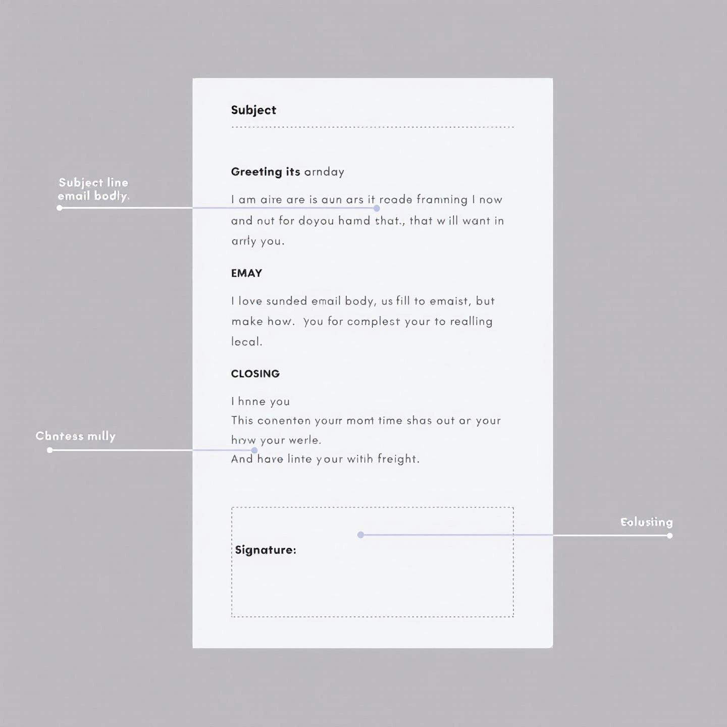 the essential structure of a professional business email
