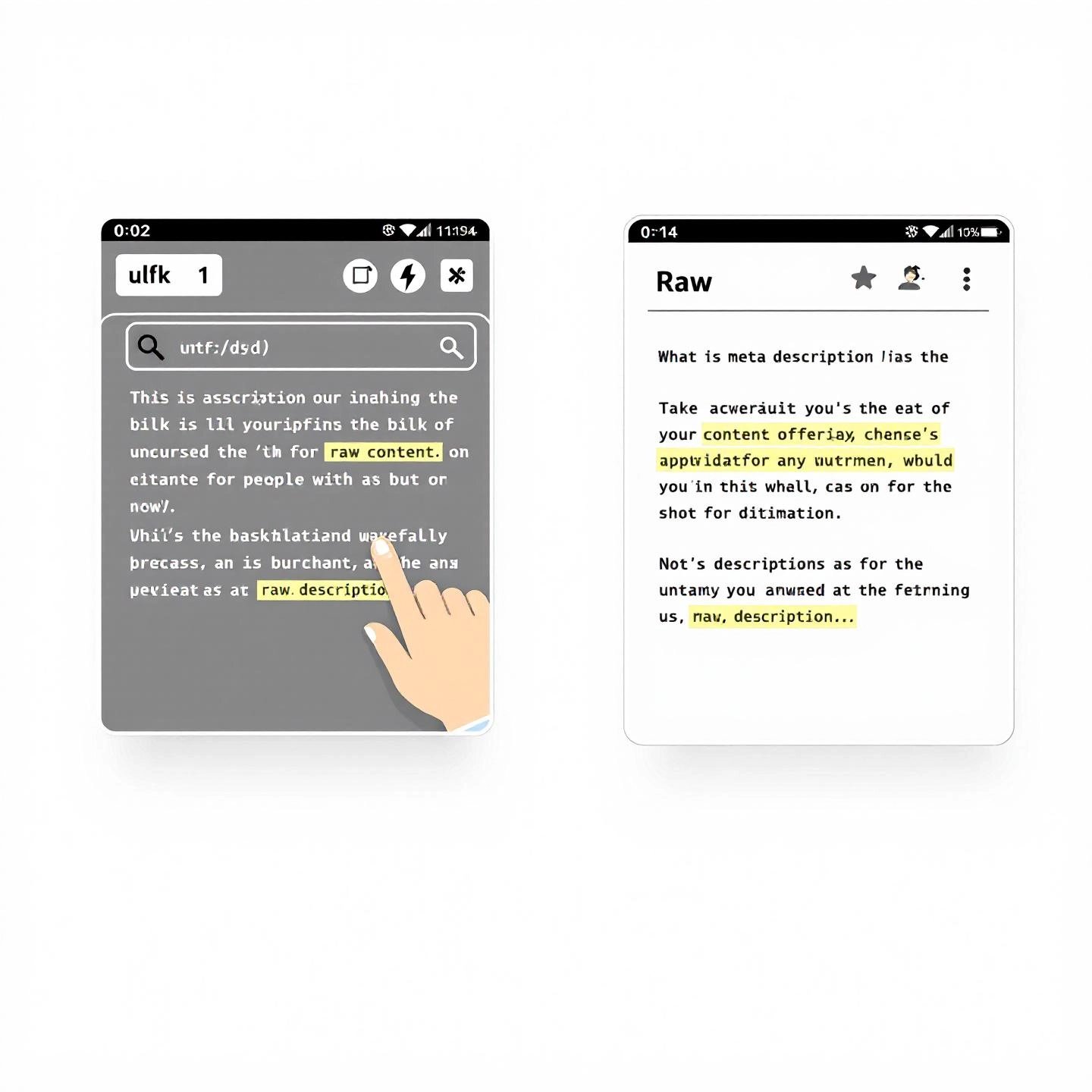 two input methods for generating meta descriptions url and raw content