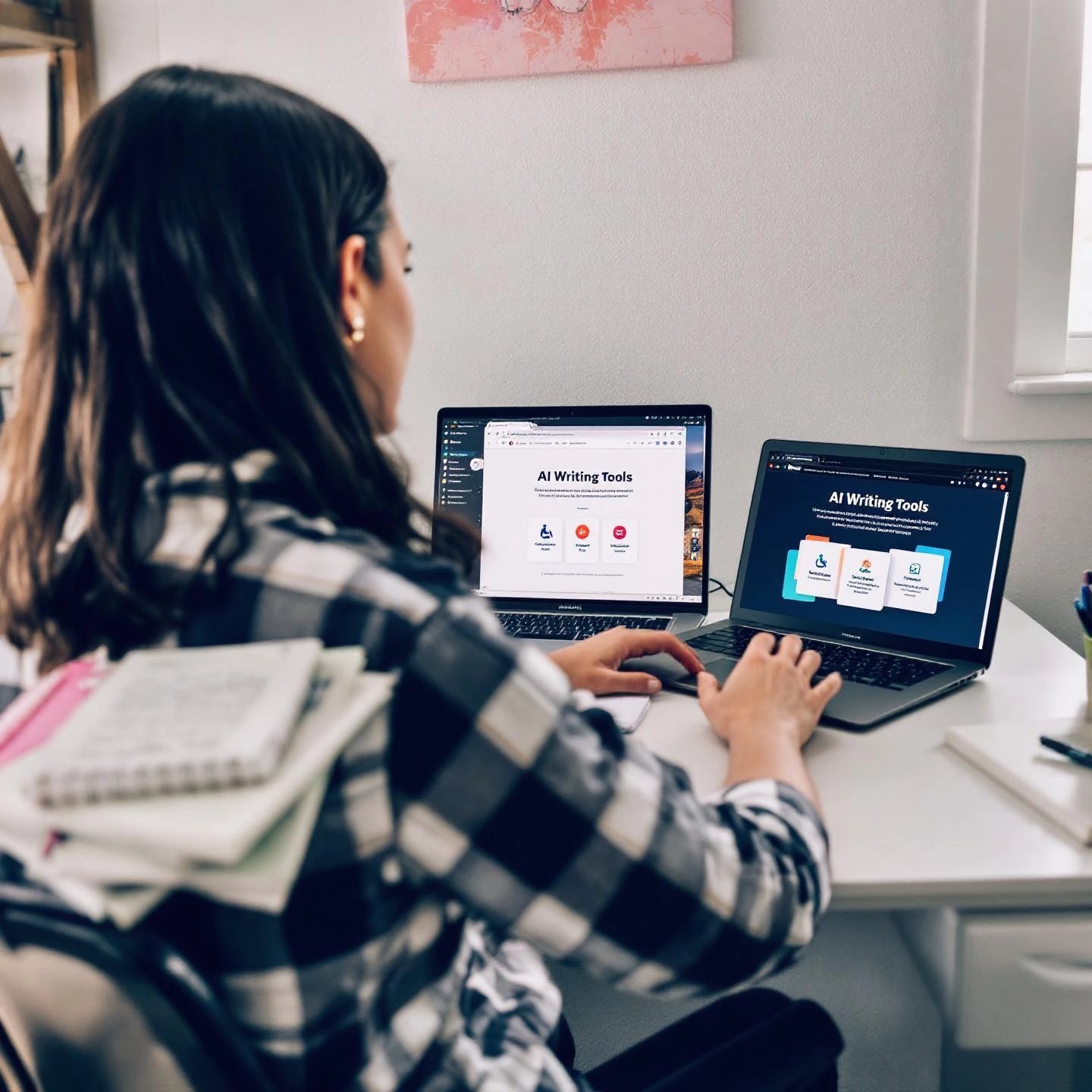 user exploring free ai writing assistant tools online