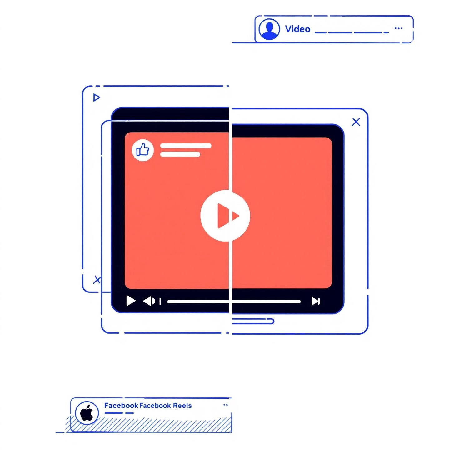 visual comparison of tagging strategies for facebook reels and standard videos